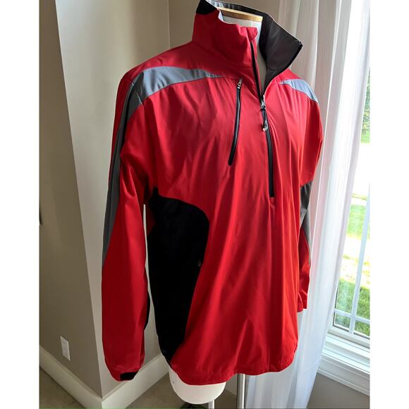 Men's Antigua red, black windbreaker jacket size XL - Picture 2 of 5